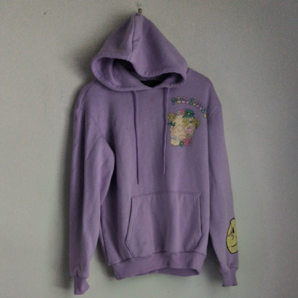 Chemistry Purple Sweater with Decorative Graphics
